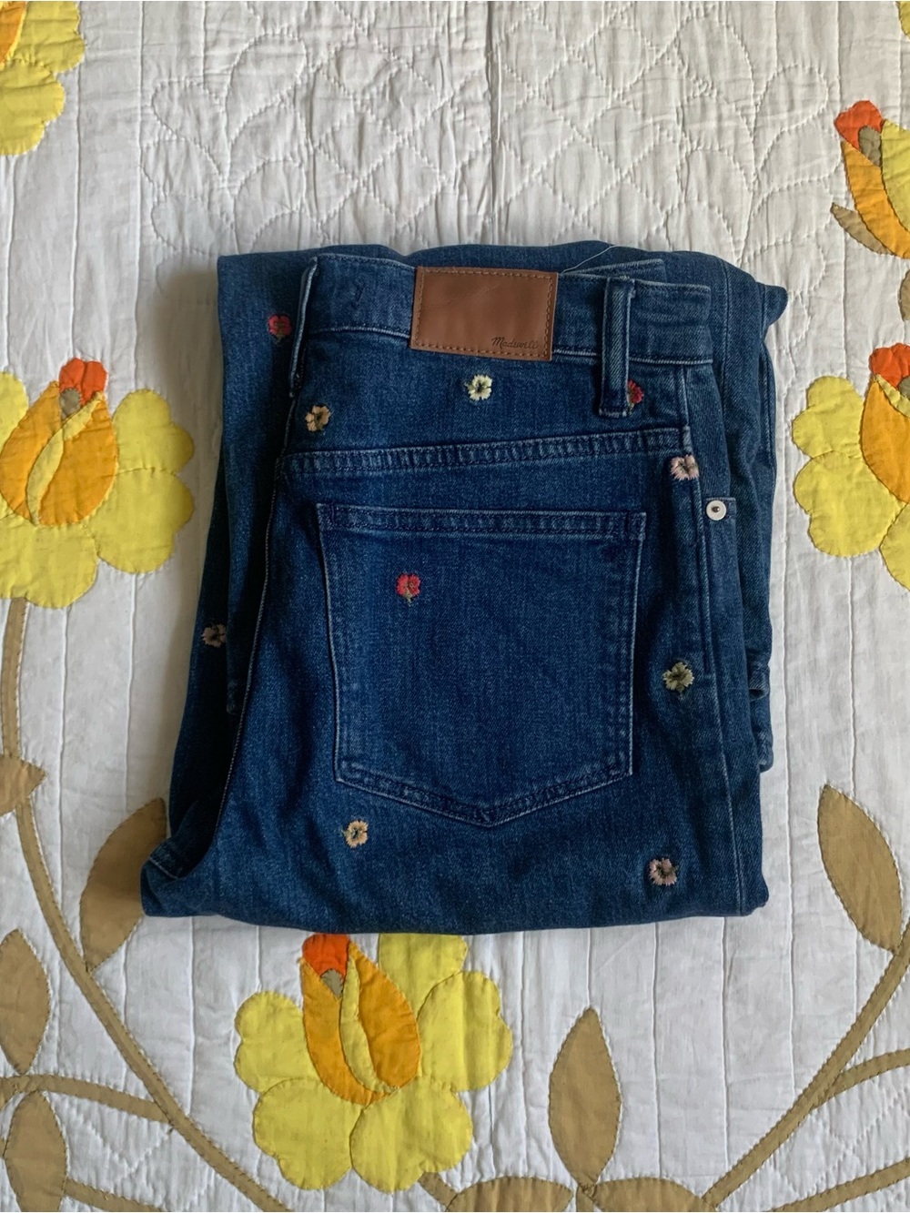 Madewell Wide-Leg Crop Jeans: Confetti Floral Embroidered Edition